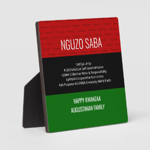 Personalised NGUZO SABA 7 Principles Happy Kwanzaa Plaque
