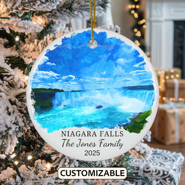 Personalised Niagara Falls Ornament, New York Ceramic Ornament (Creator Uploaded)