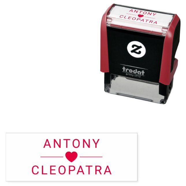 Personalised Nickname Pair Self-Inking Stamp Desig (In Situ)