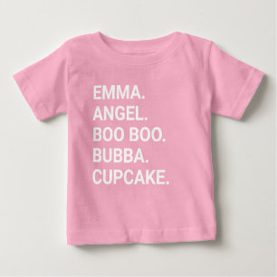 Personalised Nickname T-Shirt For Baby Kids Infant