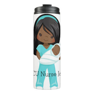 Personalised NICU Nurse Holding Baby Christmas Thermal Tumbler