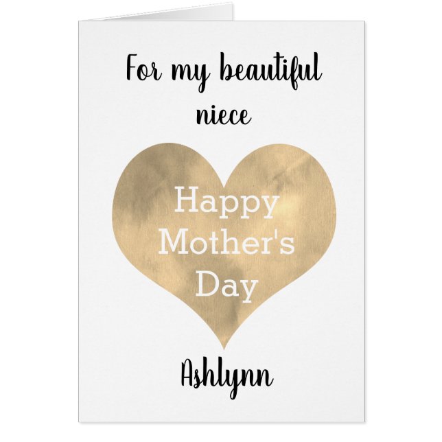 Personalised Niece Mother's Day (Front)