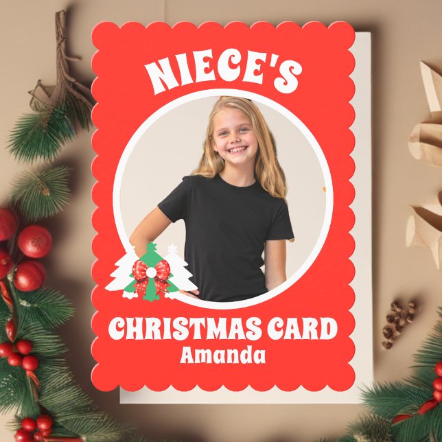 Personalised Niece's Photo Christmas Holiday Card (Creator Uploaded)
