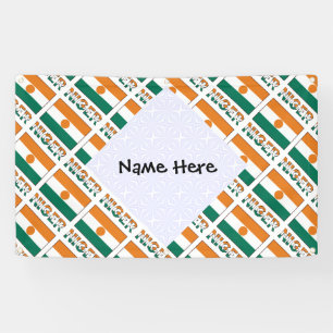 Personalised Niger Flag Tiled  Banner