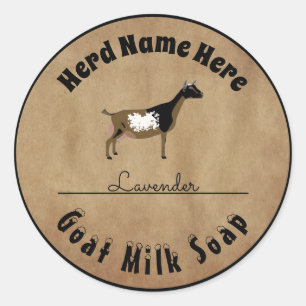 Personalised Nigerian Dwarf Goat Milk Soap Classic Round Sticker