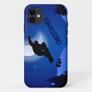 Personalised Night Snowboard iPhone 5 Case