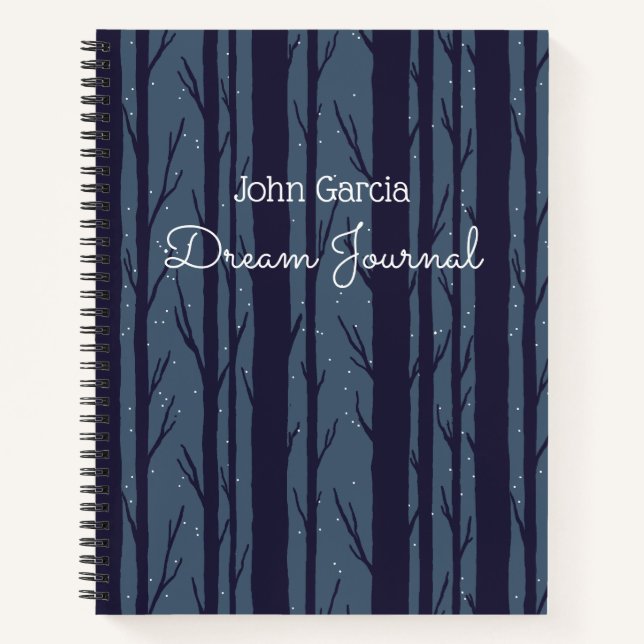 Personalised Night Woods Dream Journal (Front)