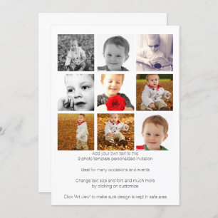 Personalised Nine Photo Template