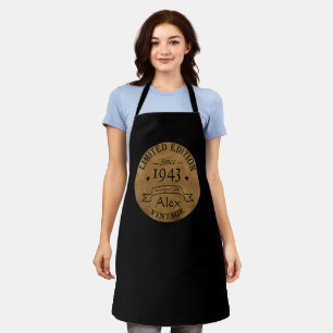 Personalised ninety vintage 90th birthday party apron