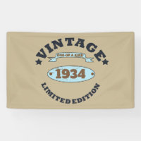 Personalised ninety vintage 90th birthday party