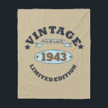 Personalised ninety vintage 90th birthday party fleece blanket<br><div class="desc">Add some originality to your wardrobe with this vintage birthday graphic design featuring awesome typography font lettering. It's a great gift idea for men,  women,  husbands,  wives,  grandma,  and grandpa who will love this one-of-a-kind artwork. Perfect for a fun holiday present at your birthday party.</div>