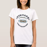 Personalised ninety vintage 90th birthday party T-Shirt<br><div class="desc">Add some originality to your wardrobe with this vintage birthday graphic design featuring awesome typography font lettering. It's a great gift idea for men,  women,  husbands,  wives,  grandma,  and grandpa who will love this one-of-a-kind artwork. Perfect for a fun holiday present at your birthday party.</div>