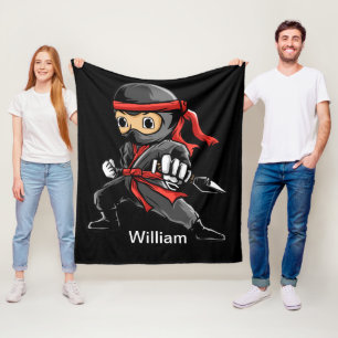 Personalised Ninja    Fleece Blanket