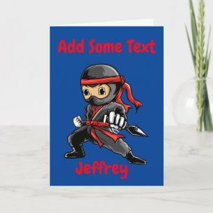 Personalised Ninja Warrior  Card