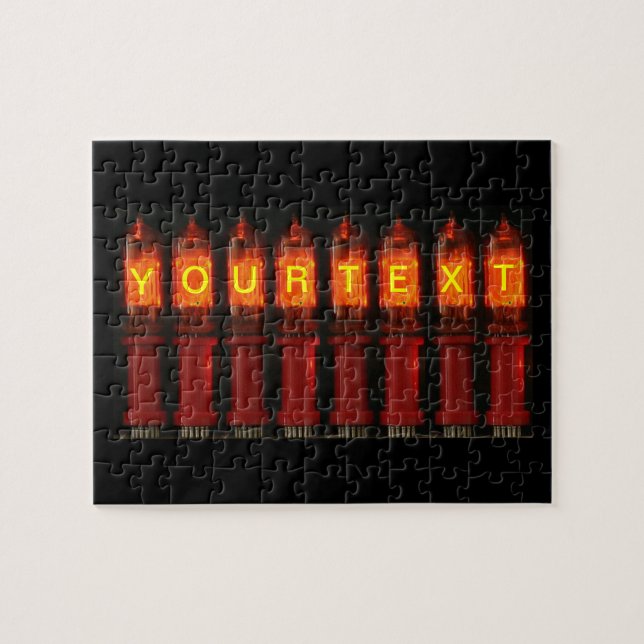Personalised Nixie Tubes Jigsaw Puzzle (Horizontal)