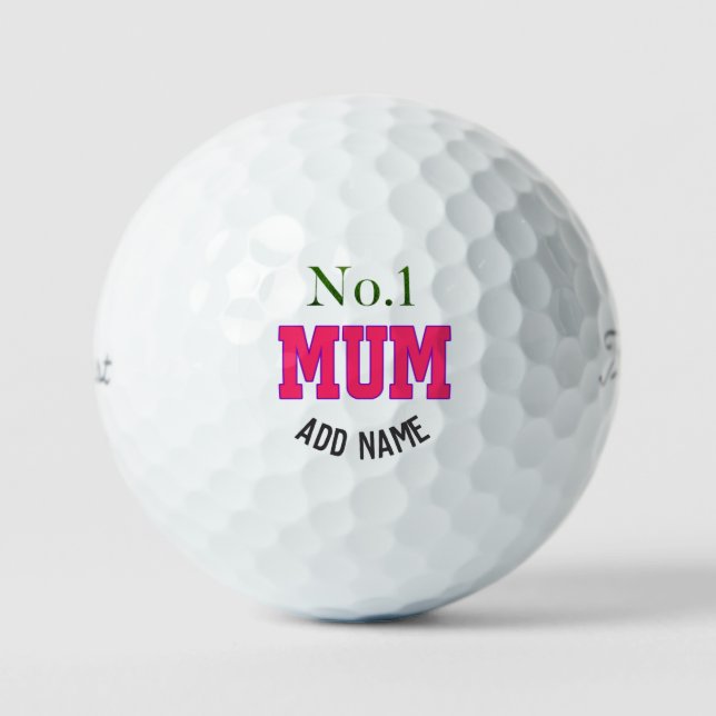 Personalised No.1 Mum Titleist Pro V1 Golf Balls (Front)