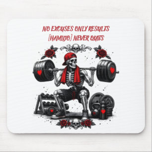 Personalised No Excuses Only Results  Mouse Pad