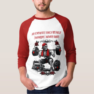 Personalised No Excuses Only Results T-Shirt