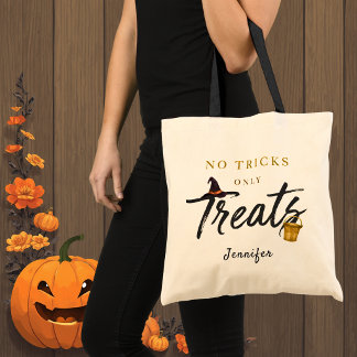 Personalised “No Tricks Only Treats” Halloween Tote Bag