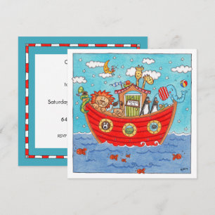 Personalised Noah's Ark Birthday Invitation