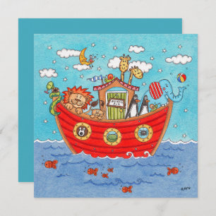 Personalised Noah's Ark Birthday Invitation