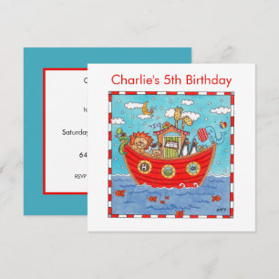 Personalised Noah's Ark Birthday Invitation