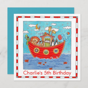 Personalised Noah's Ark Birthday Invitation