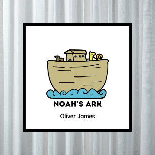 Personalised Noah's Ark Boy's Name  Poster