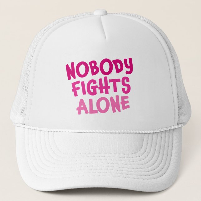 Personalised Nobody Fights Alone Performance Hat (Front)