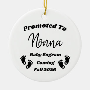 Personalised Nonna Baby Announcement Ornament