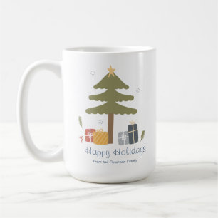 Personalised Nordic Christmas Holiday Ceramic Coffee Mug