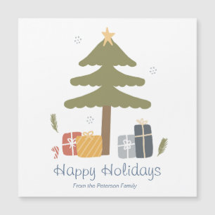 Personalised Nordic Christmas Holiday MagneticCard