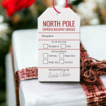 Personalised North Pole Express Delivery Christmas Gift Tags<br><div class="desc">Personalised North Pole Express Delivery Christmas gift tags from Ricaso</div>