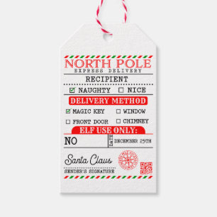 Personalised North Pole Express Delivery   Gift Tags