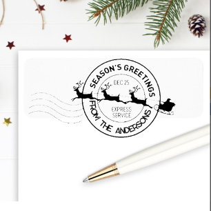 Personalised North Pole Family Mail Stamp