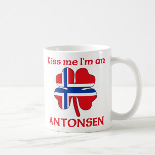 Personalised Norwegian Kiss Me I'm Antonsen Coffee Mug
