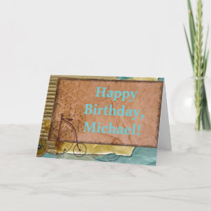 Personalised Nostalgic Cycling Themed Photo Card