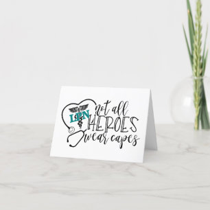 Personalised Not all Heroes Wear Capes LPN Thank You Card