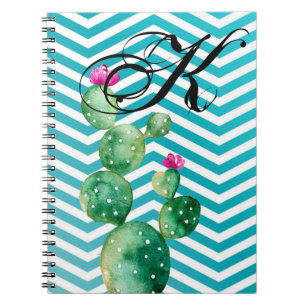 Personalised Note Book Boho Cacti Cactus Succulent