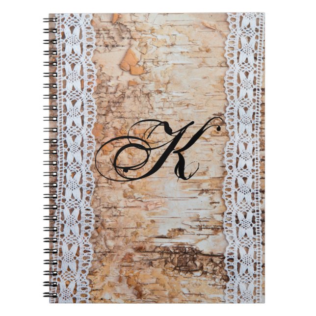 Personalised Note Book XCountry Barn Wood Lace Tri (Front)