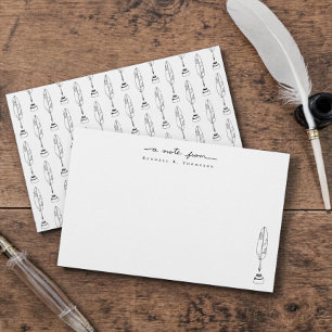 Personalised Note Cards Quill & Ink Stationery