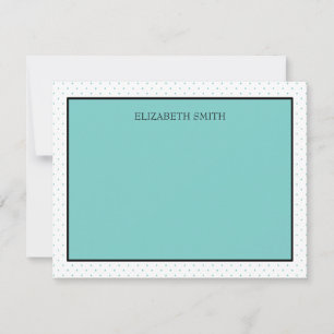 Personalised Note Cards Tiffany Dots