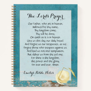 Personalised Notebook containing the Lord's Prayer