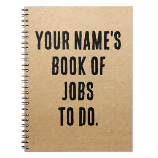 Personalised notebook custom name notebook spiral