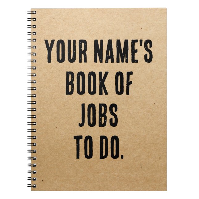Personalised notebook custom name notebook spiral (Front)
