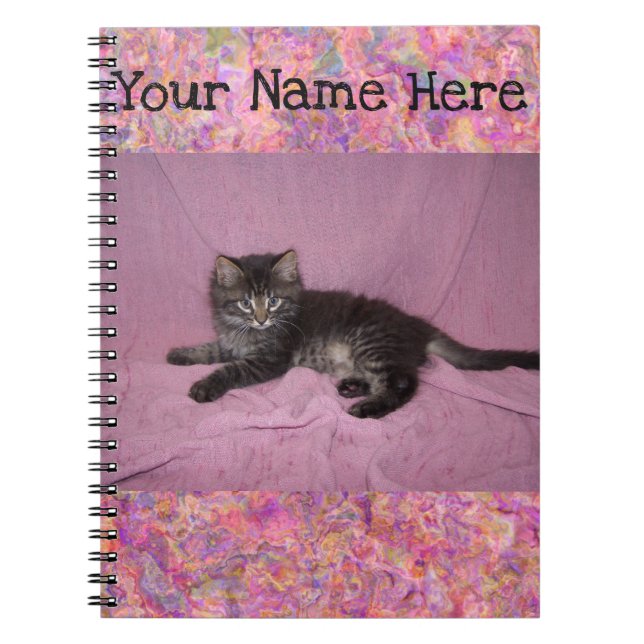 Personalised Notebook - Pink Kitty (Front)