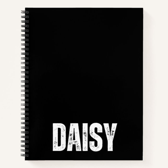 Personalised Notebook with Daisy (Front)