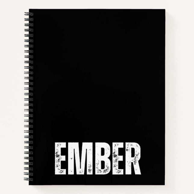 Personalised Notebook with Ember (Front)