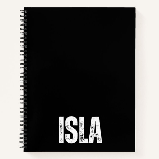 Personalised Notebook with Isla (Front)