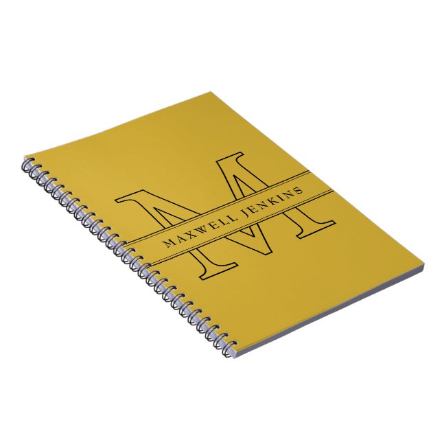 Personalised Notebook with Monogram & Name (Right Side)